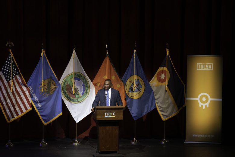 Photo of Tulsa Mayor Monroe Nichols at his 2025 State of the City Speech