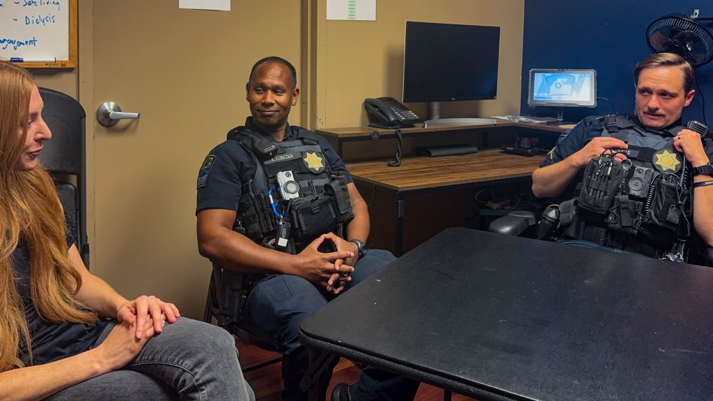 Therapist Amanda Moran, Officer Ryan Lincoln, Officer Tyler Thomas discuss their roles on the Community Response Team.