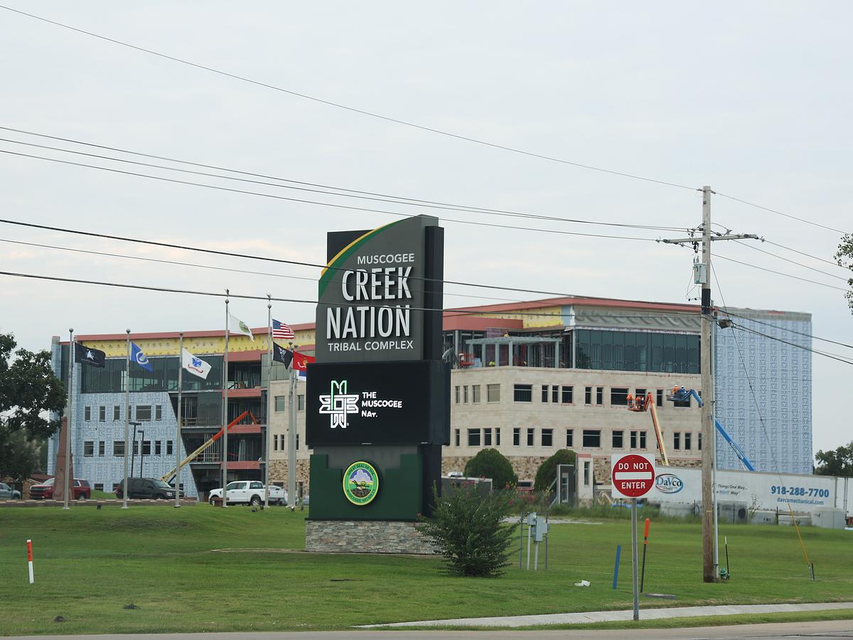 The Muscogee (Creek) Nation Tribal Complex is pictured in Okmulgee in September 2025.