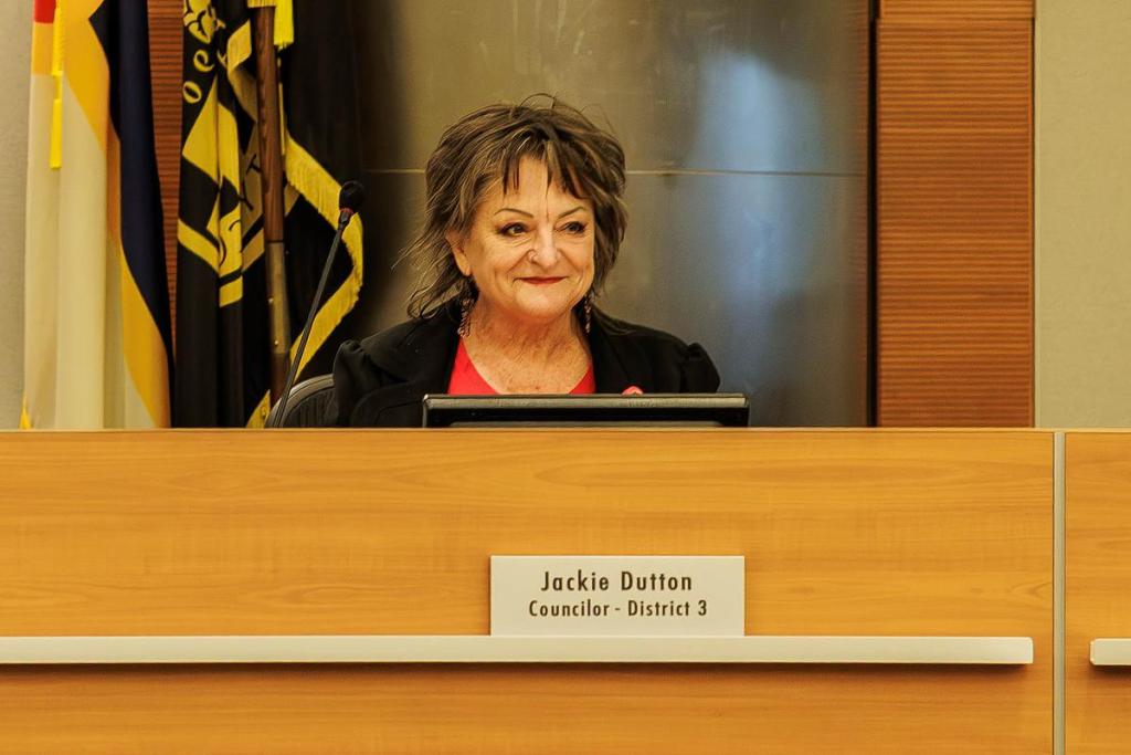 Councilor Jackie Dutton listens during an Oct. 23, 2025, Tulsa City Council meeting. 