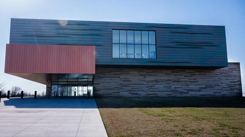 The outside of the Gilcrease Museum is photographed on Wednesday, March 25, 2026. The museum has been closed since 2021. Its new building is expected to open in spring 2027.