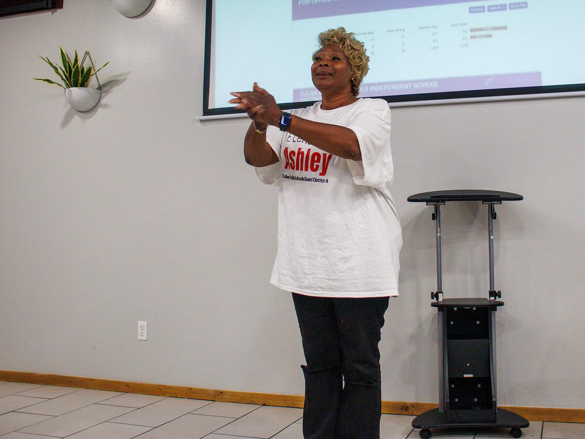 E'Lena Ashley speaking