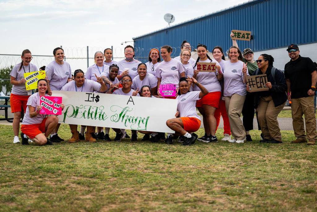 Inmates from Eddie Warrior Correctional Center won the regional ODOC games 14-6 at Mabel Bassett, May 15, 2026.