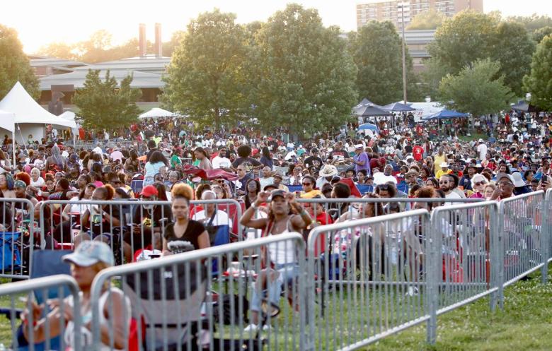 Crowds attend Juneteenth in Tulsa.
