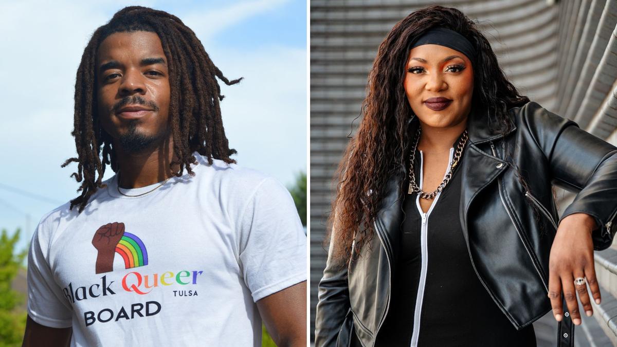 Daniel McHenry, left, and Lindsey Rising are two of the leaders behind Black Queer Tulsa. Founded in 2021, the nonprofit hosts gatherings and provides resources specifically to Tulsa's Black LGBTQ+ community.